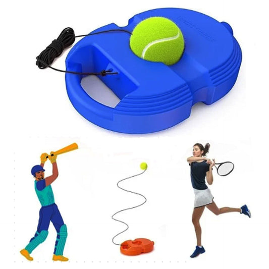 Tennis Trainer Rebound Ball Kit - Solo Practice Tool, Portable & Easy to Use for Tennis and Cricket | Trainer Rebound Ball with Rope Fill Sand Water