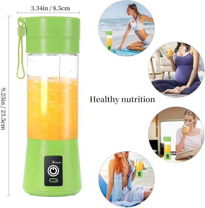 6 Blade USB Rechargeable Portable Juicer Blender Heavy Quality– 380ml