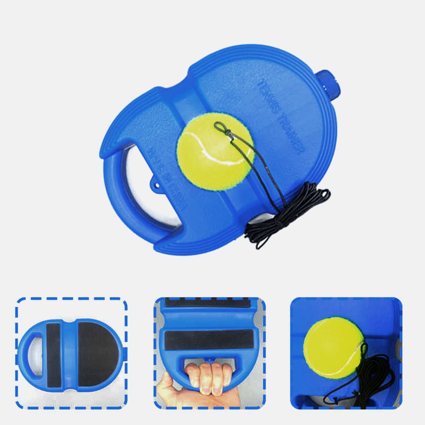 Tennis Trainer Rebound Ball Kit - Solo Practice Tool, Portable & Easy to Use for Tennis and Cricket | Trainer Rebound Ball with Rope Fill Sand Water