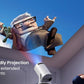 Mini Projector with Android 11, Mini Video Projector Hy300 200Ansi 8000 Lumens, 4K WiFi 5G Bluetooth 5.0 Projector, 180° Cinema Projector Can Rotate for Tv Stick