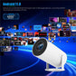 Mini Projector with Android 11, Mini Video Projector Hy300 200Ansi 8000 Lumens, 4K WiFi 5G Bluetooth 5.0 Projector, 180° Cinema Projector Can Rotate for Tv Stick