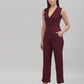 Brown Lycra Casual Jumpsuit for Women(Without Belt)