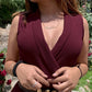 Brown Lycra Casual Jumpsuit for Women(Without Belt)