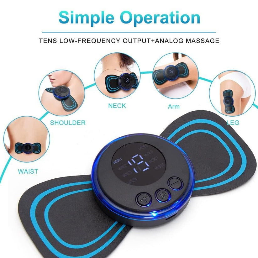 Pain Relief & Fat Burner Portable (8 in 1) Rechargeable Full Body Massager for Pain Relief, butterfly mini massager, ems massager, neck massager for cervical pain, mini massager, For Shoulder, Arms, Legs For (Man & Women)