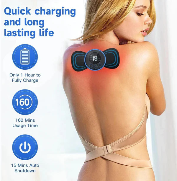 Pain Relief & Fat Burner Portable (8 in 1) Rechargeable Full Body Massager for Pain Relief, butterfly mini massager, ems massager, neck massager for cervical pain, mini massager, For Shoulder, Arms, Legs For (Man & Women)