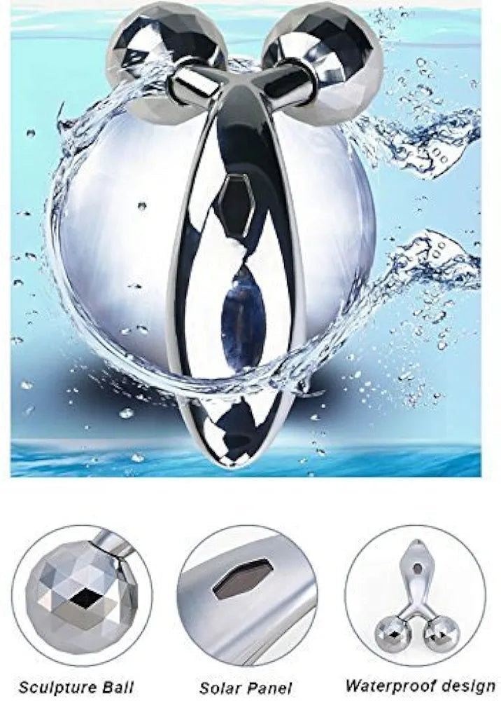3D Manual Roller Face Body Massager With And Anti Aging 100% Natural Jade Stone Roller Msagger With Gua Sha Tools for Face and Body Massager