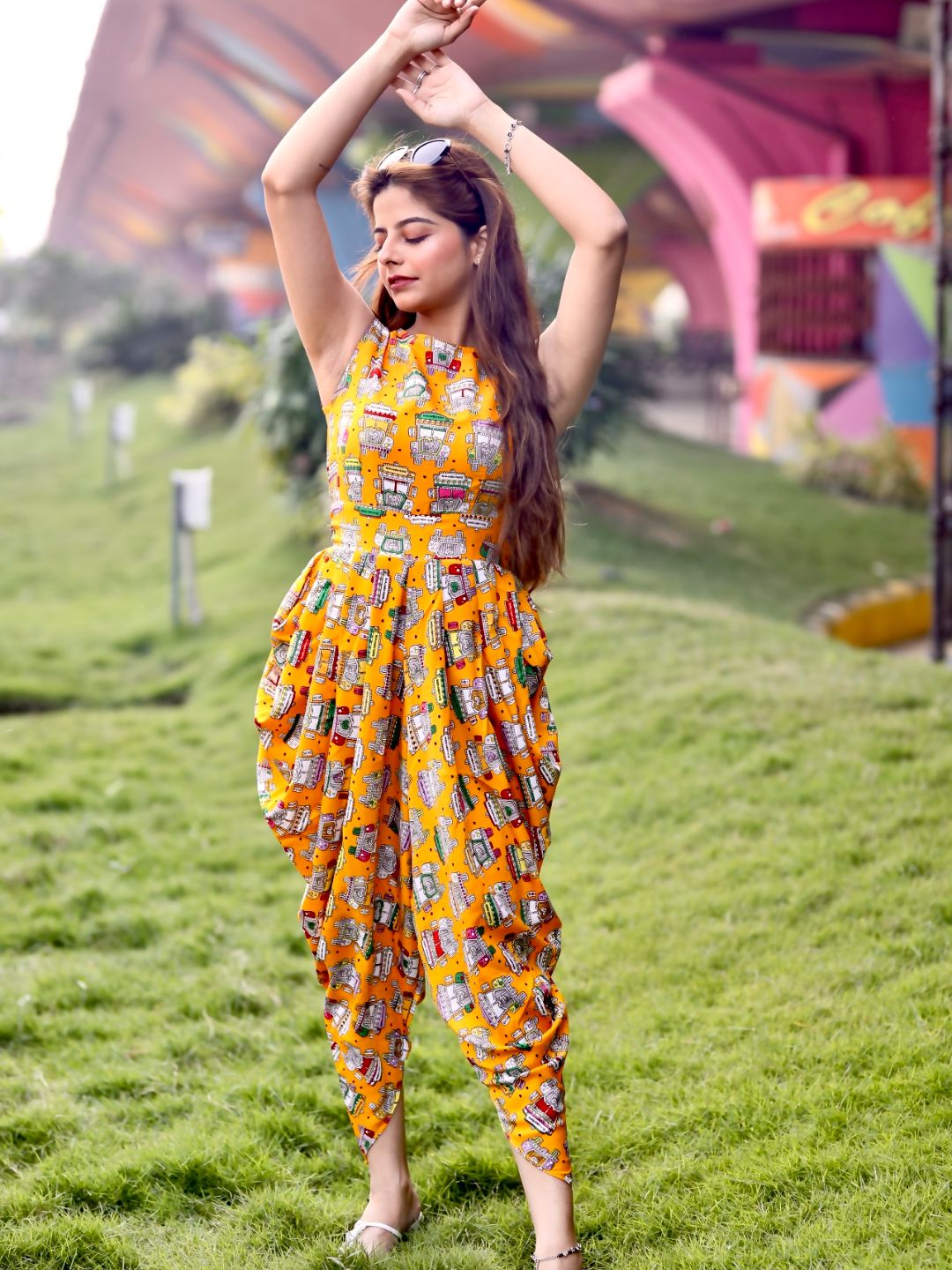 Best Selling Printed Dhoti Jumpsuit One Piece Dress For Girls & Women's, Attractive Prints