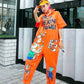 Multi color Girl Power collared Fashionable Women Jumpsuits