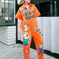 Multi color Girl Power collared Fashionable Women Jumpsuits