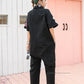 Multi color Girl Power collared Fashionable Women Jumpsuits