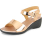 Premium Quality Gun Metal Ladies Comfortable Wedges Sandal for Women's & Girl⭐