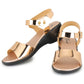 Premium Quality Gun Metal Ladies Comfortable Wedges Sandal for Women's & Girl⭐