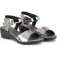 Premium Quality Gun Metal Ladies Comfortable Wedges Sandal for Women's & Girl⭐