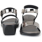 Premium Quality Gun Metal Ladies Comfortable Wedges Sandal for Women's & Girl⭐