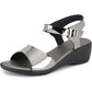 Premium Quality Gun Metal Ladies Comfortable Wedges Sandal for Women's & Girl⭐