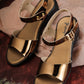 Premium Quality Gun Metal Ladies Comfortable Wedges Sandal for Women's & Girl⭐
