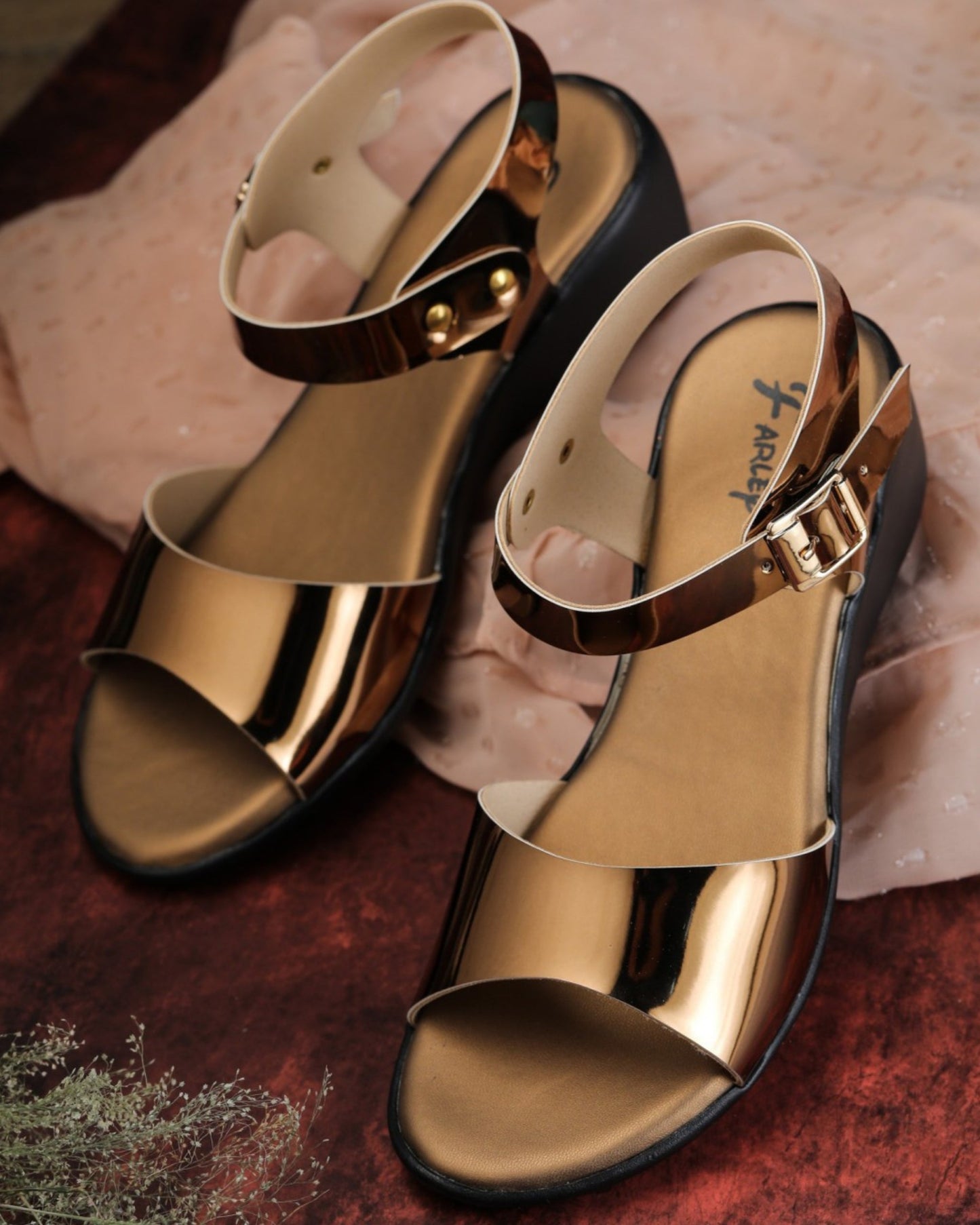 Premium Quality Gun Metal Ladies Comfortable Wedges Sandal for Women's & Girl⭐