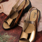 Premium Quality Gun Metal Ladies Comfortable Wedges Sandal for Women's & Girl⭐