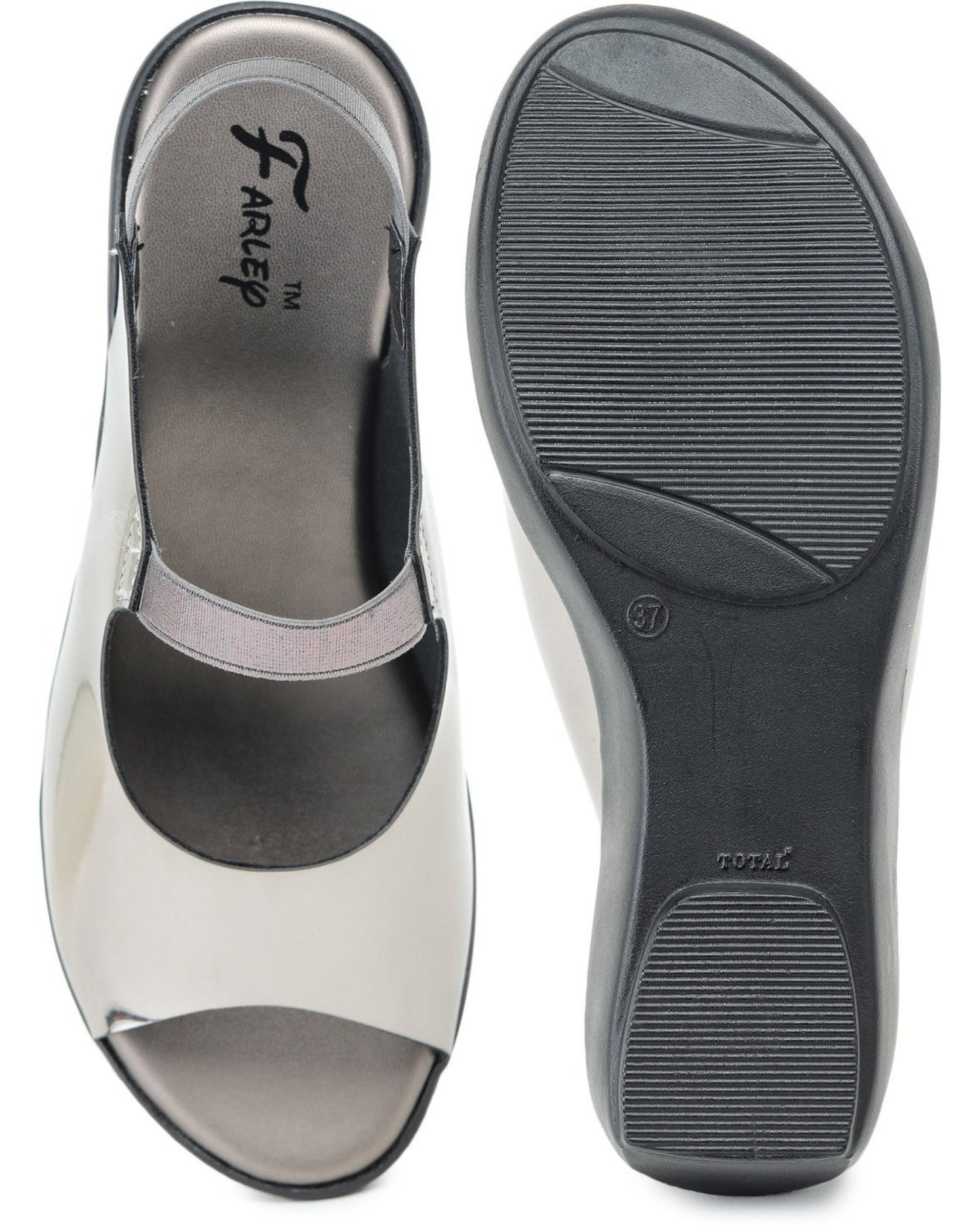 Premium Quality Gun Metal Ladies Comfortable Wedges Sandal for Women's & Girl⭐