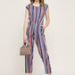 Classic Elegant Colorful Striped Crepe Jumpsuits For Women & Girls😍👌