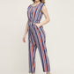 Classic Elegant Colorful Striped Crepe Jumpsuits For Women & Girls😍👌