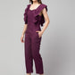 Diva Attractive Women's Ankle Length Jumpsuit Maxi Sleeveless Crepe A-Line Dress
