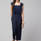 Diva Attractive Women's Ankle Length Jumpsuit Maxi Sleeveless Crepe A-Line Dress