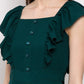 Diva Attractive Women's Ankle Length Jumpsuit Maxi Sleeveless Crepe A-Line Dress
