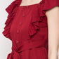 Diva Attractive Women's Ankle Length Jumpsuit Maxi Sleeveless Crepe A-Line Dress