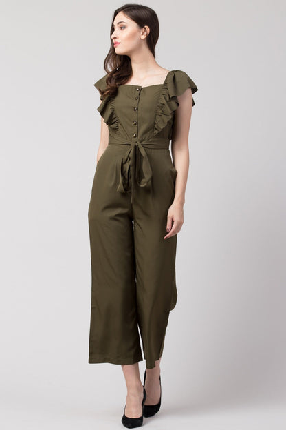 Diva Attractive Women's Ankle Length Jumpsuit Maxi Sleeveless Crepe A-Line Dress