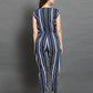 Classic Elegant Colorful Striped Crepe Jumpsuits For Women & Girls😍👌