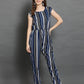 Classic Elegant Colorful Striped Crepe Jumpsuits For Women & Girls😍👌