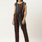 Classic Elegant Colorful Striped Crepe Jumpsuits For Women & Girls😍👌