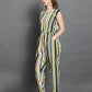 Classic Elegant Colorful Striped Crepe Jumpsuits For Women & Girls😍👌