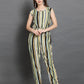 Classic Elegant Colorful Striped Crepe Jumpsuits For Women & Girls😍👌