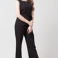 Amazing Round Neck Sleeveless Solid Pleated Regular Jumpsuits For Women & Girls⭐