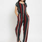 Classic Elegant Colorful Striped Crepe Jumpsuits For Women & Girls😍👌